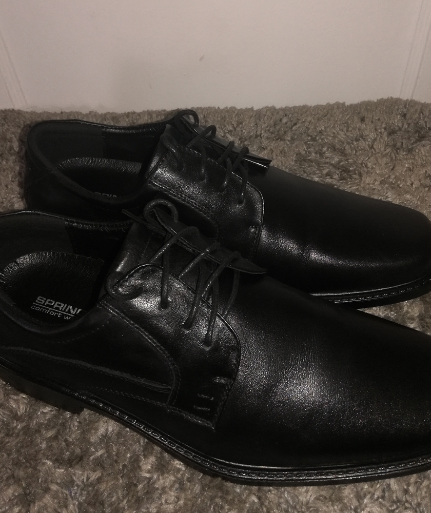 Spring step black dress shoes